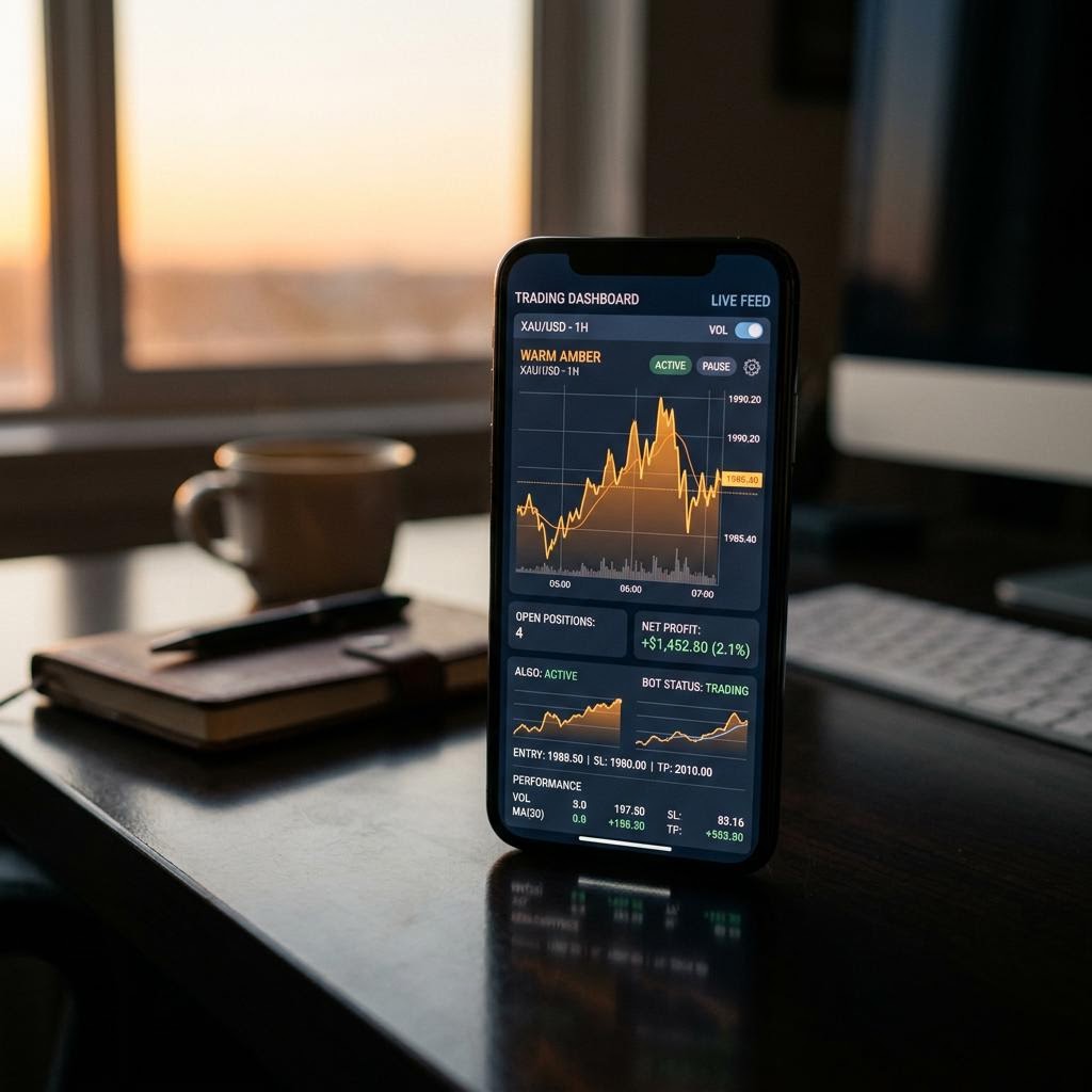 Tableau de bord Oryntrass sur smartphone affichant les positions Bitcoin et Ethereum